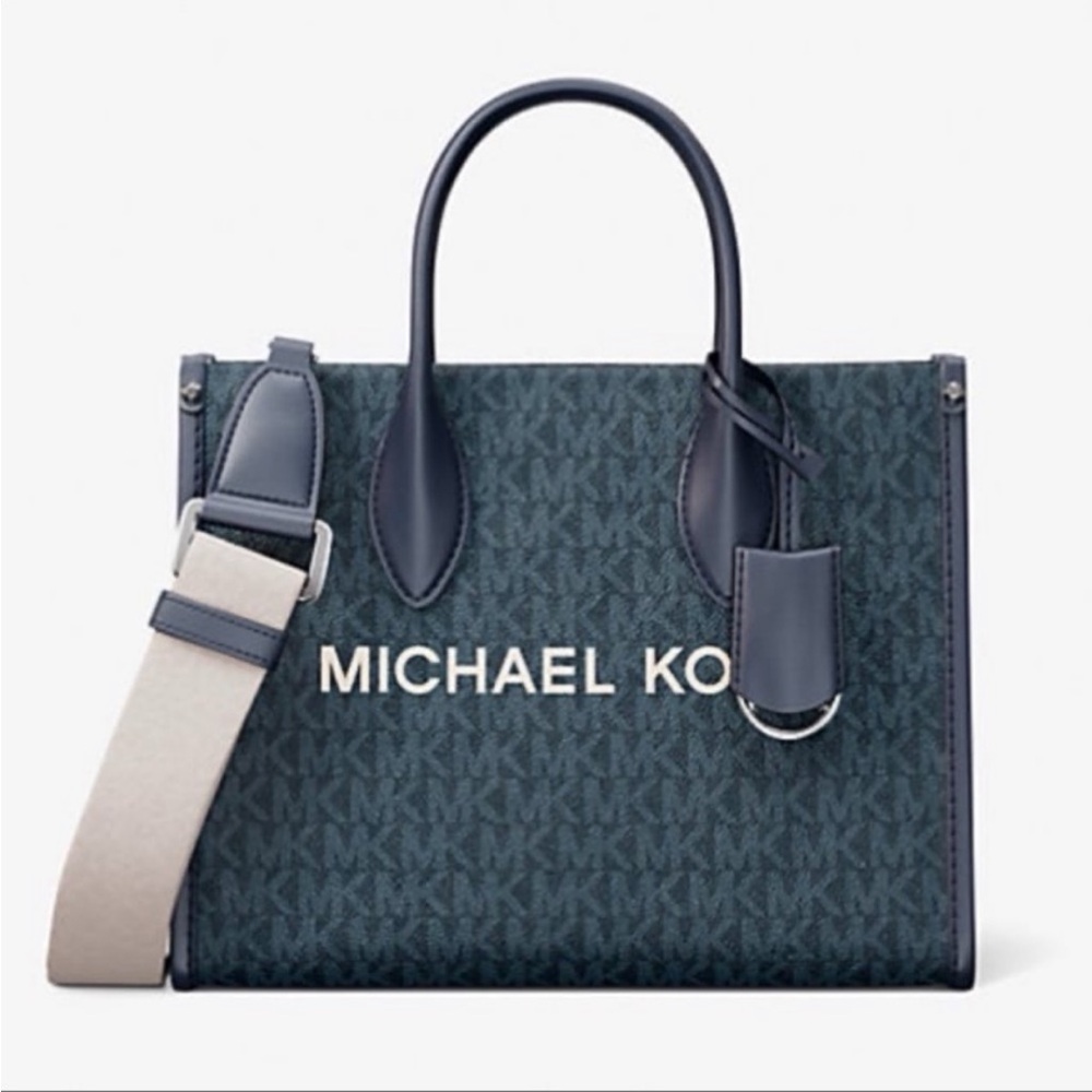 Michael Kors Small Mirella Tote Shoulder Crossbody Bag Admiral - Picture 2 of 5